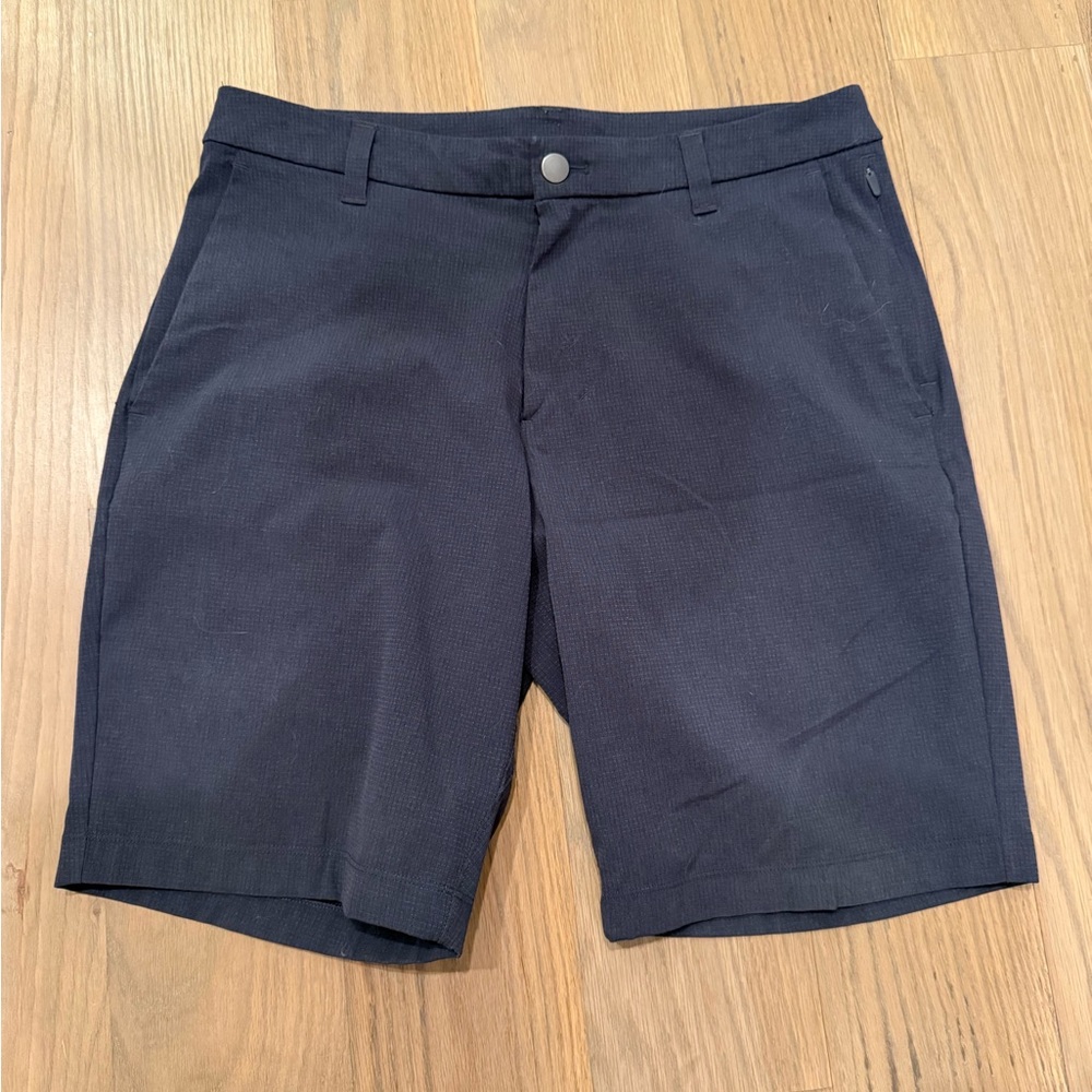 lululemon athletica Dark Blue Flat Front Shorts